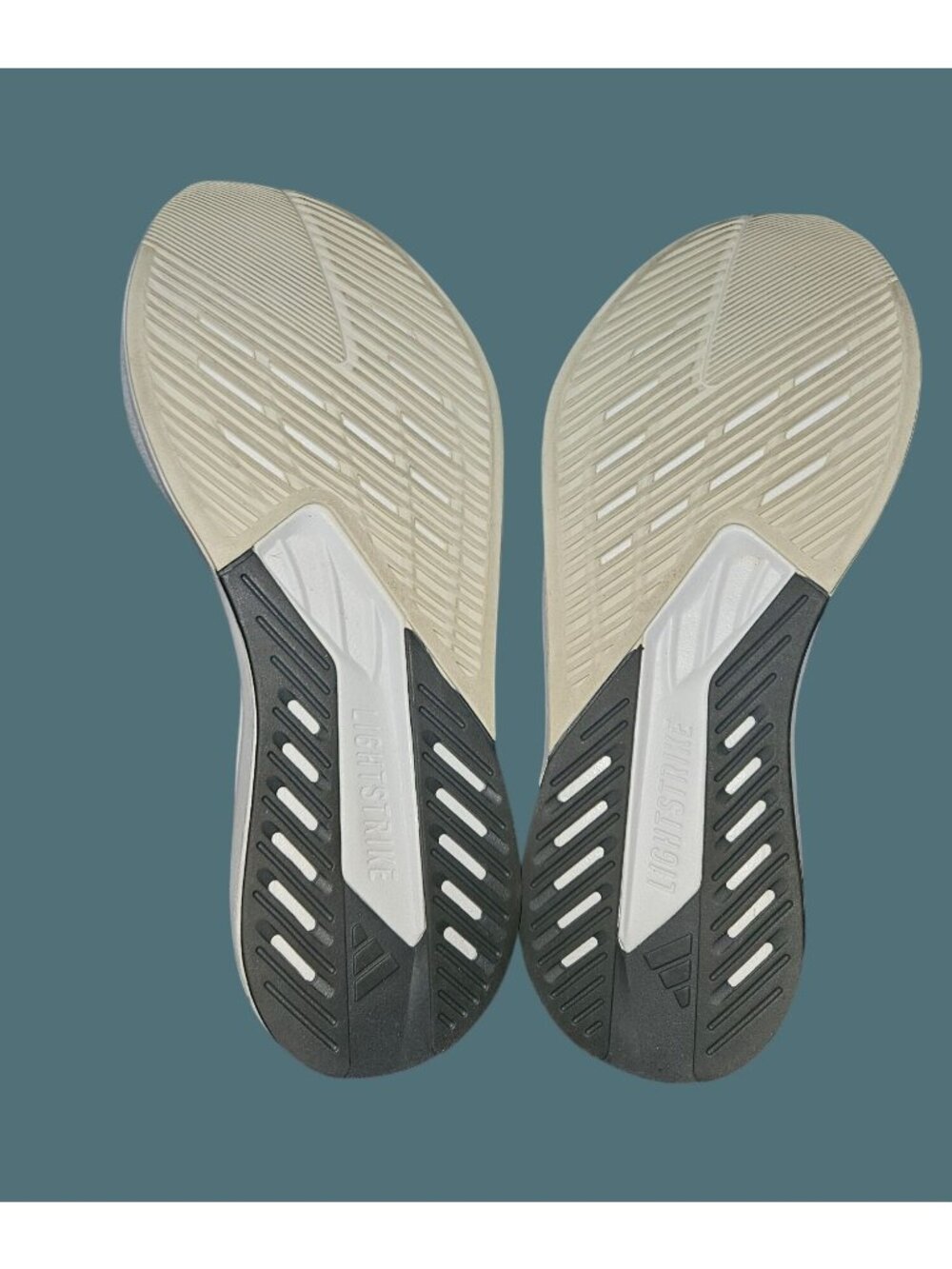 Adidas Duramo Speed Ivory/Iron Metallic/Spark Running Sneakers Women 10.5 - Picture 2 of 10